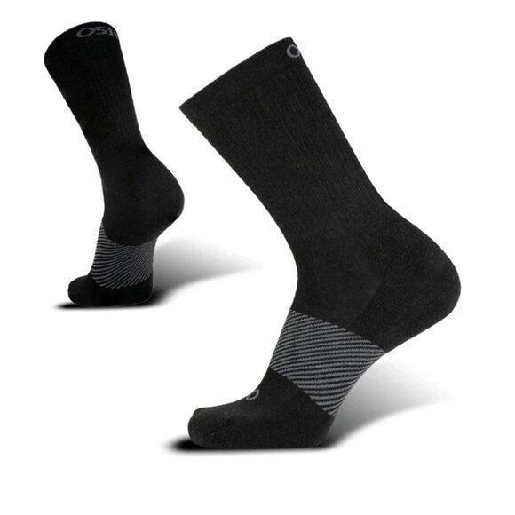 OS1st WC Wicked Comfort Crew Sock-Black Mid-Calf - Picture 1 of 4